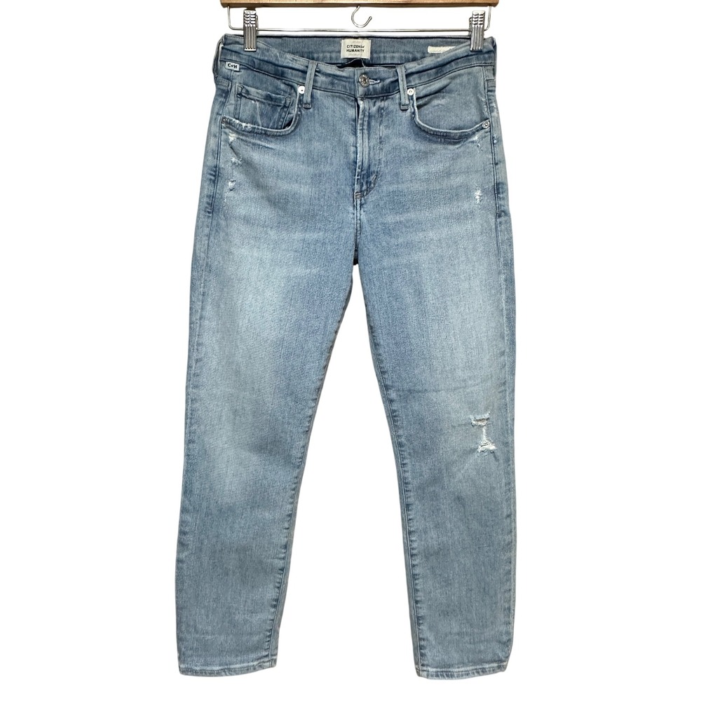 Citizens of Humanity Ella Mid Rise Crop Jeans Womens 27 Light Wash Denim Relaxed